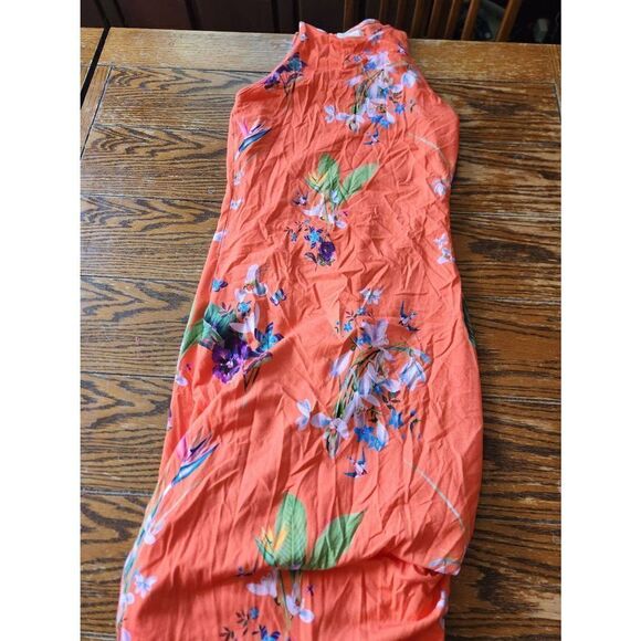 Ted Baker Joelia Floral red Knit Midi Dress Ted Size 2 (US 6) - Picture 2 of 5